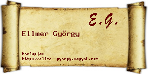 Ellmer György névjegykártya