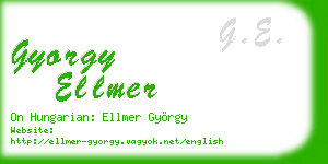 gyorgy ellmer business card